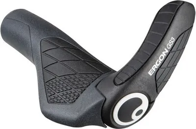 Produktbild von Ergon Lenkergriffe GS3-S mit Bar Ends Schwarz/Grau (Paar)