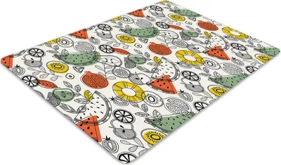 Produktbild von Stuhlunterlage Bürostuhlunterlage 120 cm x 90 cm Bodenmatte Bürostuhlunterlage - Fruchtkonturen