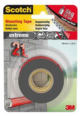 Zdjęcie produktu dla Taśma Dwustronna Scotch Extra Mocna 19 mm x 1,5 m