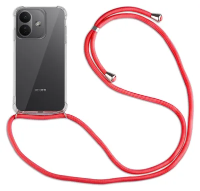 Produktbild von Handykette für Xiaomi Redmi Note 17 Pro 5G Hülle mit Band Case Handyhülle mit Kette in Rot