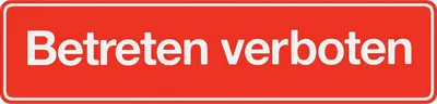 Produktbild von Metafranc Klebeschild "Betreten verboten" - 200 x 48 mm / Beschilderung / Infoschild / Türschild / Verbotsschild / Zutrittsverbot / Grundstückskennzei