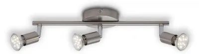 Immagine prodotto di Faretto LED da soffitto 3xGU10 3000K orientabile 12W nichel opaco Briloner