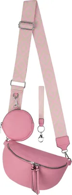 Produktbild von Bauchtasche Crossbody-Bag Umhängetasche Kunstleder Italy-Design PEACH (53167)