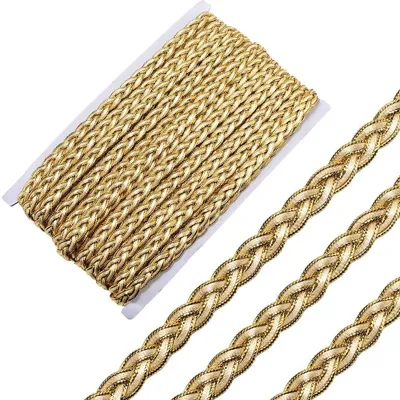 Productafbeelding van Gouden Vlechtlint voor Naaien en Decoratie, 20 Meter