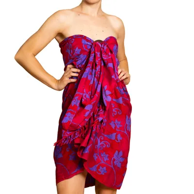 Productafbeelding van PANASIAM Sarong B021, scharlakenrood, maat L