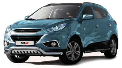 Produktbild von Edelstahl Frontschutzbügel für Hyundai ix35 2010-2015 mit ABE Silber Rammschutz