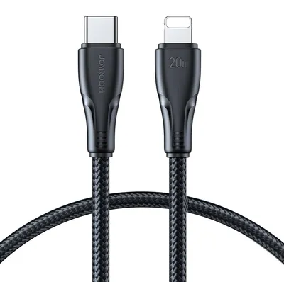 Image de Câble Joyroom A11 USB-C / Lightning 20W - Charge Rapide et Durable - 1,2 m Noir KP41433