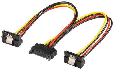 Produktbild von Goobay 35115, 0,2 m, SATA 15-Pin, SATA 15-Pin, Männlich, Weiblich, 90°