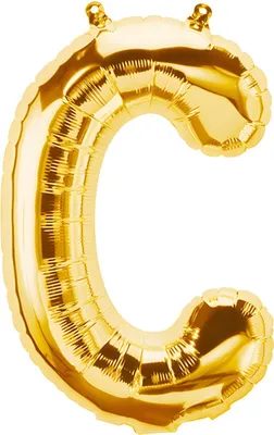Immagine prodotto di Palloncino in foil lettera C, color oro, 80 cm circa, da riempire con aria compressa