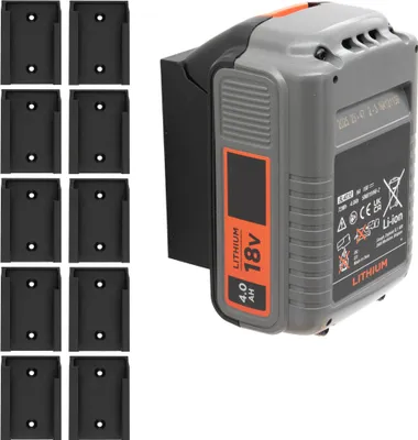 Produktbild von 10x Akkuhalter Kompatibel mit BLACK+DECKER 18V Akku Wandhalter Halter Halterung Akku
