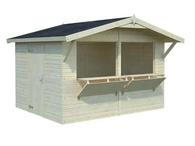 Produktbild von Palmako Verkaufsstand Stella 8,2 m² Verkaufsstand aus Holz mit 16 mm Wandstärke, mit Montagematerial