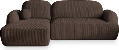 Produktbild von Masseno Ecksofa MODENZA P L-S mit Schlaffunktion L-Form, Sofa mit Bettkasten, Wohnzimmersofa, Couch, Soffa, Bettsofa, Couchgarnitur- Braun, POSO 06