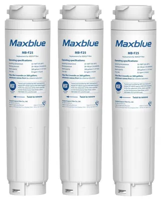 Productafbeelding van Waterfilter voor koelkast, 3-delig, compatibel met Bosch 644845 UltraClarity, geschikt voor 1137 liter, gecertificeerd volgens NSF 42