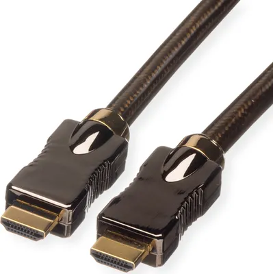 Obrázok produktu pre ROLINE 4K HDMI Ultra HD kbel s Ethernetom, ST/ST, ierny, 5 m