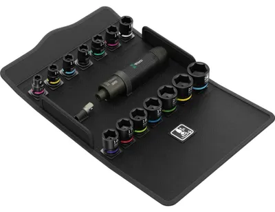 Produktbild von Wera 2090/16 Impaktor Schlagschraubendreher Set 1 mit Steckschlüsseleinsätzen metrisch 3/8" 16-tlg.