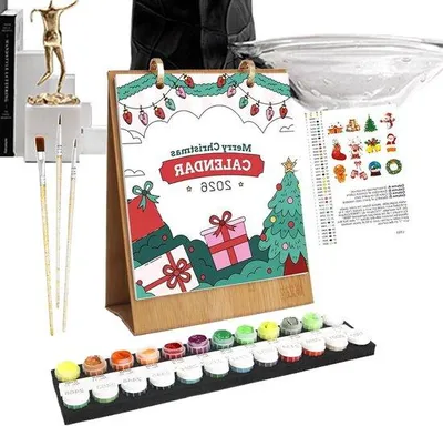 Produktbild von Weihnachtskalender - Malkalender Adventskalender - Festplanung - Monatsweihnachtsentwürfe - 22.5 x 18.2 cm - A