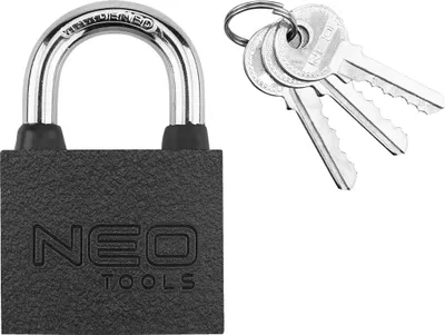 Image de NEO TOOLS Cadenas professionnel, Construction solide en fonte, Résistant aux intempéries avec joints d'étanchéité