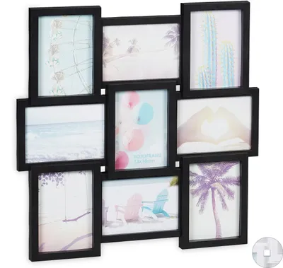 Immagine prodotto di relaxdays 10025106_46 relaxdays Collage-Bilderrahmen schwarz 54,0 x 54,0 cm