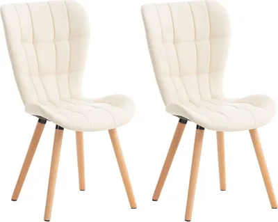 Produktbild von 2er Set Stuhl Elda Kunstleder creme