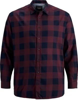 Zdjęcie produktu dla Koszula Jack & Jones plus size casual w kolorze czerwonego wina