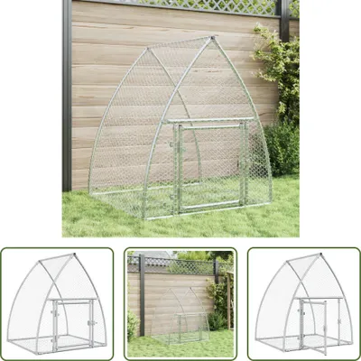 Produktbild von The Living Store Kaninchenkäfig Silbern 100x105x120 cm Verzinkter Stahl
