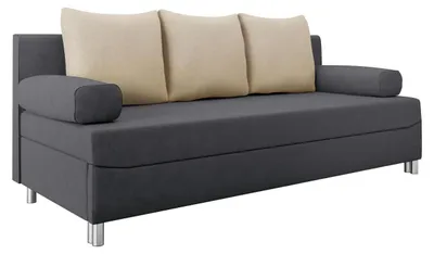 Produktbild von MIRJAN24 Schlafsofa Dover mit Bettkasten und Schlaffunktion, Bettsofa, Couch vom Hersteller (Sofa ohne Polsterhocker, Farbe: Alova 36 + Alova 07)
