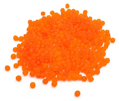 Produktbild von Vintageparts Rocailles Glasperlen Gefrostet Orange 4 mm 30 Gramm