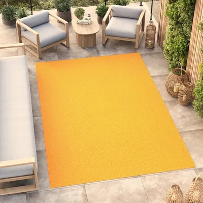 Obrázok produktu pre Koberec Tapiso Outdoor MONO Modern žltý pre interiér/exteriér, certifikát ÖKO-TEX, 140 x 200 cm