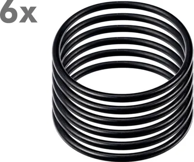 Produktbild von 6 Stück O Ring Gummi Dichtung NBR 65mm Schnurrstärke 4mm Schwarz