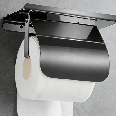 Productafbeelding van Solidchoice - Toiletpapier Houder met Telefoonplankje