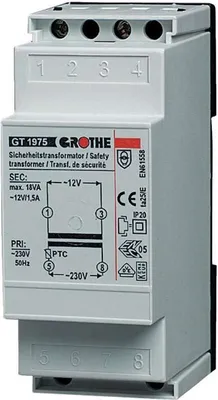Produktbild von Grothe Klingel-Transformator 12 V/AC 1.5 A 14101 (14101)
