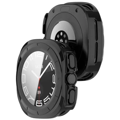 Produktbild von Etui ze szkłem do zegarka Bizon Case+Glass Watch do Galaxy Watch Ultra 47 mm, czarne