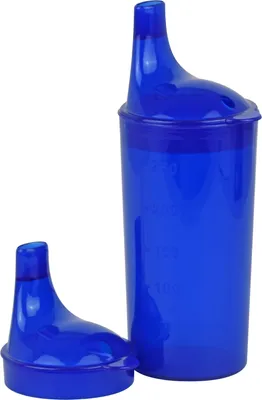 Produktbild von Trinkbecher mit 2 Deckeln blau 1 St