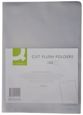 Produktbild von 10x Q-Connect® KF11114 Sichthülle - A4, 90 mym, genarbt, transparent, 100 Stück