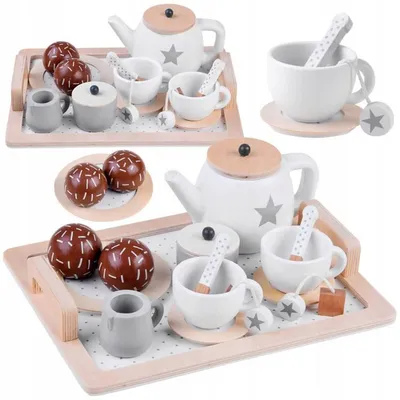 Produktbild von Jokomisiada Holz Tee Set mit Zubehör für Kinder