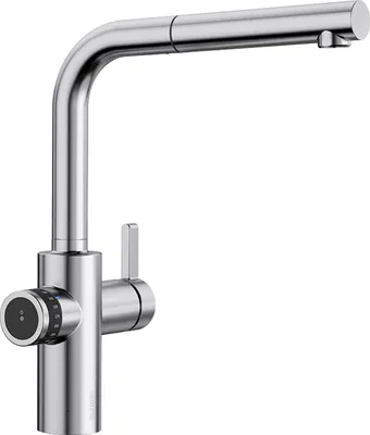 Produktbild von Blanco Evol-S Volume PVD Steel (Edelstahl-Finish) 525211 Hochdruckarmatur