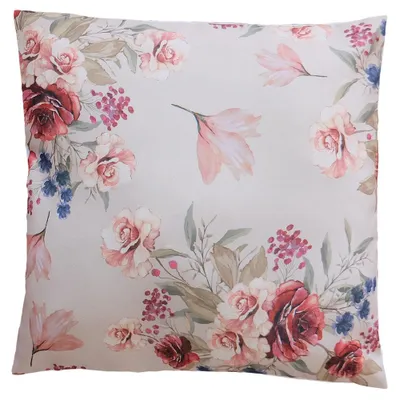 Produktbild von Kissen-Bezug Blüten Rosen alt-rosa bunt 40x40 cm