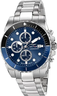 Immagine prodotto di Sector orologio da uomo in acciaio inox cronografo moda orologio da polso argento D2USE73776003