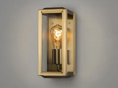 Produktbild von Carpi Wandl. klein E27 Messing mit klarem Glas