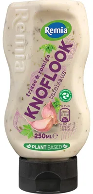 Obrázok produktu pre Remia Knoflooksaus 250 ml – Krémová cesnaková omáčka ideálna na hranolky a mäso