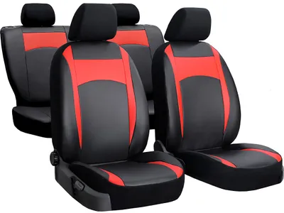Produktbild von Autositzbezüge Universal Schonbezüge für Auto Design Leather, Rot