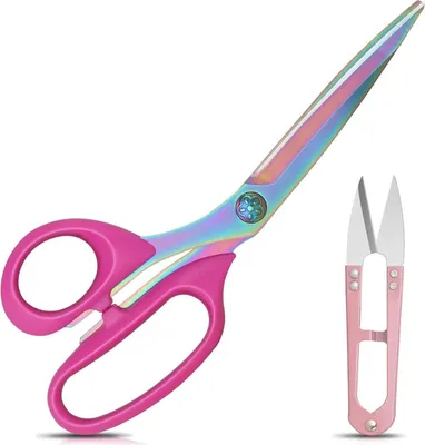 Image de Ciseaux à tissu pour gauchers 23cm Ciseaux de tailleur Coupe-fil Lot de 2