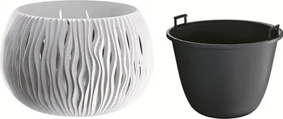 Obrázok produktu pre kvetináč 14,4cm BOWL SANDY DSK150-S449 biely plastový PROSPERPLAST