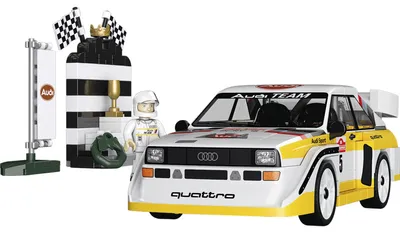 Obrázek produktu pro Stavebnice Audi Quattro Sport Rally Legenda, bílá/žlutá, měřítko 1:35
