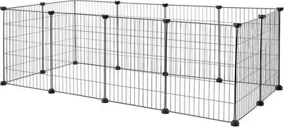 Produktbild von Famanu Auslaufgehege für Hunde, Katzen, Kaninchen - Metall, 144 x 74 x 46 cm