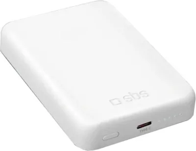 Obrázek produktu pro SBS TEBB5000HDMAG, 5000 mAh, Power Delivery, Bezdrátové nabíjení, 20 W, Bílá