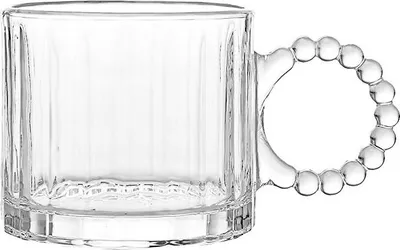 Immagine prodotto di Bicchieri Pearly con manico 300 ml - Set da 6 pezzi, ergonomici e decorativi