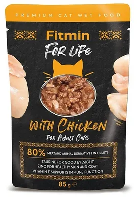 Image de Fitmin Cat adulte sachet de poulet 85g