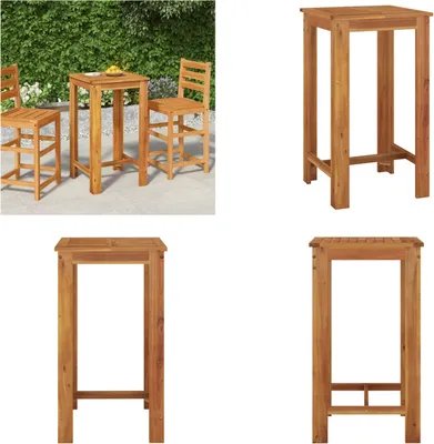 Obrázek produktu pro vidaXL Zahradní barový stůl 60x60x105 cm z masivního dřeva akácie - Zahradní barový stůl - Zahradní barové stoly - Zahradní nábytek