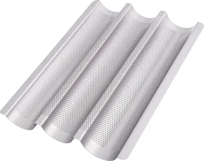 Zdjęcie produktu dla Blacha do pieczenia bagietek GOURMEO (38 x 28,5 cm) na 3 bagietki z powok nieprzywierajc, forma do bagietek, blacha do bagietek, forma do pieczenia bagietek, forma do pieczenia chleba,